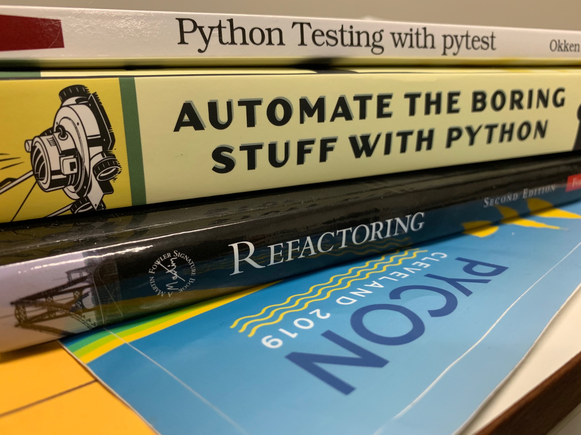 Reference books on my desk